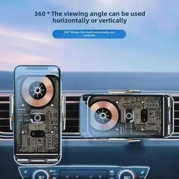 Беспроводное автомобильное зарядное устройство C10 - автоматическое индукционное крепление для телефонов Premium Edition-C8 [Gray] серый