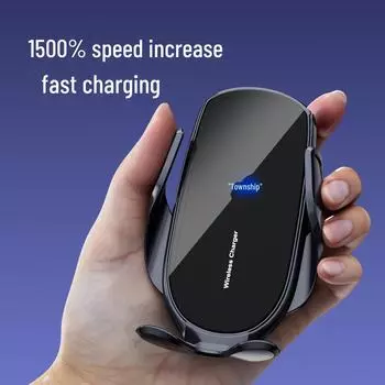 «Беспроводное автомобильное зарядное устройство Magic Clip V7 и автоматический держатель для телефона с инфракрасным датчиком» black lenses чёрный