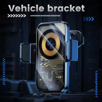Беспроводное автомобильное зарядное устройство Qi с автоматическим зажимом, быстрая зарядка, автомобильный держатель для телефона для телефонов Iphone 14 Pro Max 13 12 Samsung Xiaomi Android Wireless Car Charger