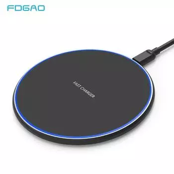 Беспроводное быстрое зарядное устройство с быстрой зарядкой 15 Вт, 10 Вт Qc 3,0 для Iphone 14 13 12 11 Pro Xs Xr X 8 Samsung S22 S21 S20 Xiaomi Mi 13 as picture белый