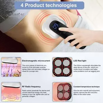 Беспроводное устройство для похудения, ручной массажер для тела, для живота, талии, ног, ягодиц, 3 режима, перезаряжаемый массажер, подарок для женщин и мужчин белый