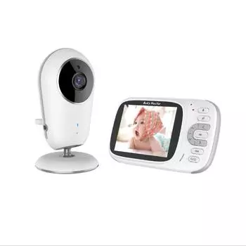 Беспроводной видео цветной 3,2-дюймовый детский монитор с высоким разрешением, камера безопасности для няни, ночное видение, мониторинг температуры EU Plug