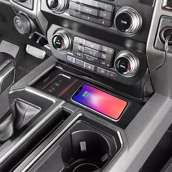 Беспроводное зарядное устройство 12 В для центральной консоли автомобиля для Ford F150 LTD / SVT Raptor 2017-2020