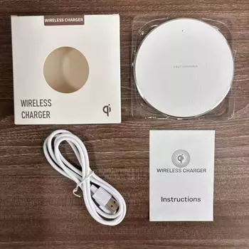 Беспроводное зарядное устройство 20 Вт, быстрая зарядка, беспроводное зарядное устройство из алюминиевого сплава 30 Вт One Size белый