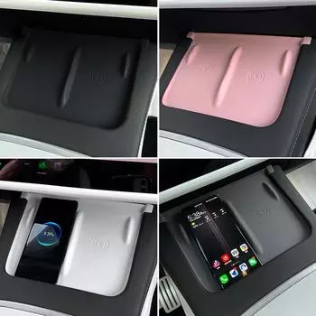 Беспроводное зарядное устройство для беспроводной зарядки телефона, аксессуары для центральной консоли салона автомобиля белый