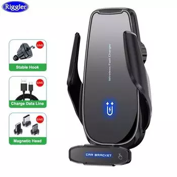 Беспроводное зарядное устройство для быстрой зарядки, 15 Вт, автомобильный магнитный зарядный держатель для телефона для Iphone 13 Pro 12 12 Max, беспроводное зарядное устройство для телефона, автомобильная подставка as picture золотой