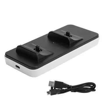 Беспроводное зарядное устройство для геймпада, зарядная станция с двумя контроллерами и головкой преобразования контактов для PS5