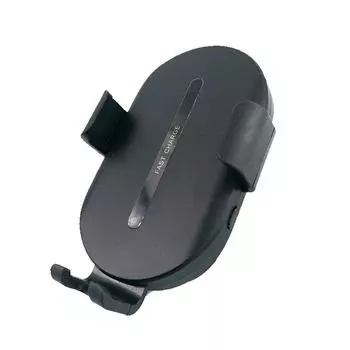 Беспроводное зарядное устройство для телефона 360° для автомобиля, с портом USB Type C, черного цвета, с автоматическим распознаванием держателя
