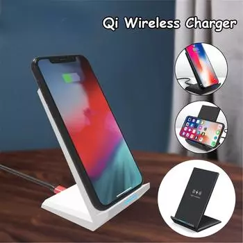 Беспроводное зарядное устройство Qi 10 Вт/15 Вт для iPhone X XS MAX XR 11 Pro 8 Samsung S20 S10 S9, док-станция для быстрой зарядки, зарядное устройство для телефона 10W белый