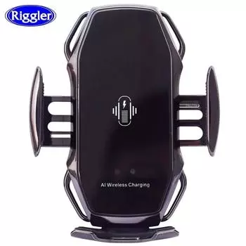 Беспроводное зарядное устройство Qi, автомобильный автоматический зажим, держатель для быстрой зарядки Foriphone11 Pro 11 Xr Xs Xs Max Forhuawei P30pro Mate20pro as picture золотой