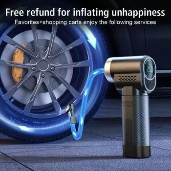 Беспроводной 150PSI автомобильный насос для шин, аксессуары для шин, автомобильный воздушный компрессор, электрический, умный для автомобиля, мотоцикла, велосипеда, шин, лодок, мячей чёрный