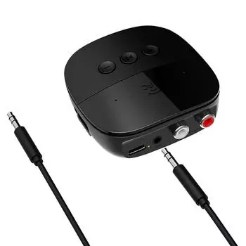 Беспроводной адаптер аудиоприемника Bluetooth 5,2 NFC U Disk TF Card 2 RCA 3,5 мм AUX Jack Стерео Музыкальный микрофон для автомобильного динамика