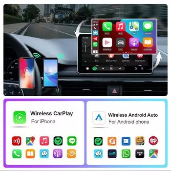 Беспроводной адаптер CarPlay AI BOX для Apple iPhone, проводной и беспроводной Carplay Dongle, подключение через USB Plug And Play, автомобильный донгл чёрный