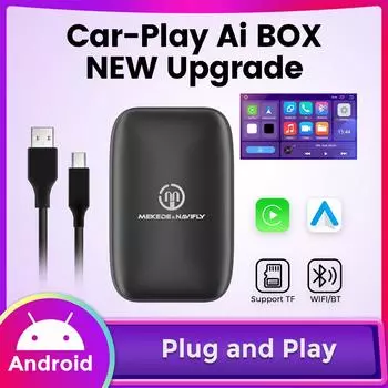 Беспроводной адаптер Carplay Ai BOX Wire to Wireless Carplay Android Auto Plug and Play интеллектуальные автомобильные системы Поддержка Netflix YTB