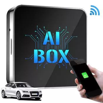 Беспроводной адаптер CarPlay Android Auto 2 в 1 CarPlay AI Box Plug and Play для Android 13 для проводных автомобилей CarPlay Android Auto 2+16G