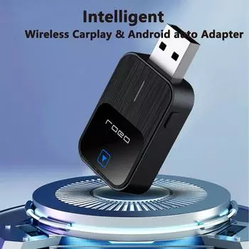 Беспроводной адаптер Carplay Android Auto 2 в 1 Smart Dongle 2024 5G WIFI для iPhone Android Phone для Volvo Benz Mg Kia Chery VW