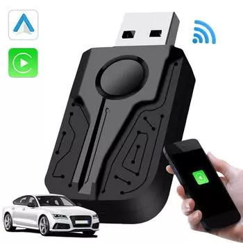 Беспроводной адаптер CarPlay Android Auto Carplay AI Box USB Plug and Play BT 5G WIFI для проводных автомобилей CarPlay Android Auto CHINA