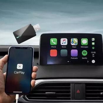 Беспроводной адаптер Carplay Android Auto CarPlay Dongle Plug & Play Fast Connect для OEM-проводных автомобилей CarPlay Andriod Auto чёрный