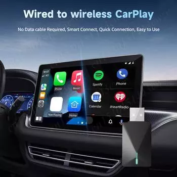 Беспроводной адаптер Carplay Android Auto Smart USB Dongle Plug & Play WiFi BT Fast Connect для OEM-проводных автомобилей CarPlay Andriod Auto чёрный