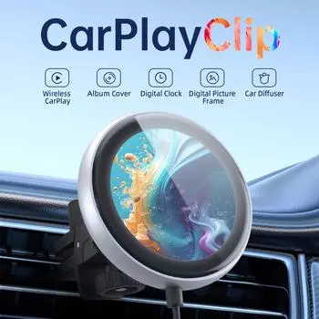 Беспроводной адаптер CarPlay для автомобилей Беспроводной ключ Преобразование проводного в беспроводной CarPlay Standard design чёрный/серебряный