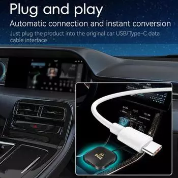 Беспроводной адаптер для Android Auto преобразует проводное соединение в беспроводное для Carplay с поддержкой Netflix 2+32GB