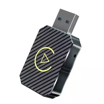 Беспроводной адаптер для автомобильного адаптера IOS и Android, беспроводной автомобильный адаптер Android, проводное подключение к беспроводному, Plug And Play, автоматическое подключение One Size серебряный