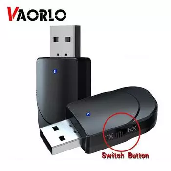 Беспроводной адаптер USB 5,0, Bluetooth-ключ, аудиопередатчик, приемник 3 в 1, стерео музыка для ТВ, ПК, автомобильные наушники с 3,5 мм AUX