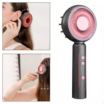 Беспроводной электрический массажер 4 режима массажная расческа для кожи головы для волос на голове синий