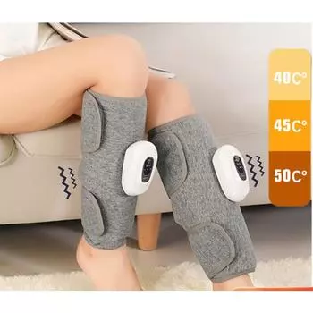 Беспроводной электрический массажер для икр с подогревом, массажер для ног под давлением воздуха, кровообращение, вибрация, массажер для мышц, облегчение боли CHINA