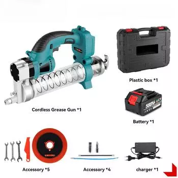 Беспроводной электрический шприц для смазки 10000 фунтов на кв. дюйм Высокое давление Машина для смазочного масла для автомобиля Инструмент для обслуживания автомобиля