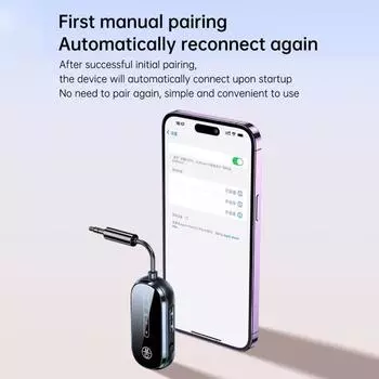 Беспроводной аудиопередатчик с поддержкой Bluetooth, двойная функция, низкая задержка, шумоподавление, компактный дизайн, портативный