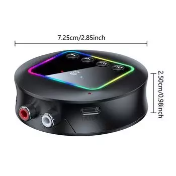 Беспроводной автомобильный комплект громкой связи, адаптер приемника 3,5 мм AUX RCA аудиоприемник передатчик и приемник TF карта MP3 воспроизведение музыки чёрный