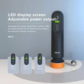 Беспроводной автомобильный полировальный станок, полировальный станок с воском, перезаряжаемый, мощный, с регулируемой скоростью, полировальный станок для полировки лодок и т. д. чёрный