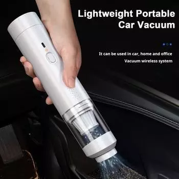 Беспроводной автомобильный пылесос 19 кПа с сильным всасыванием и низким уровнем шума, перезаряжаемый портативный беспроводной автомобильный пылесос для удаления пыли чёрный