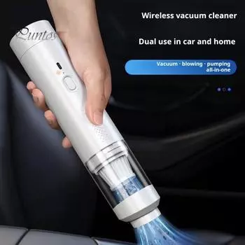 Беспроводной автомобильный пылесос 19 кПа с сильным всасыванием и низким уровнем шума, перезаряжаемый портативный беспроводной автомобильный пылесос для удаления пыли чёрный