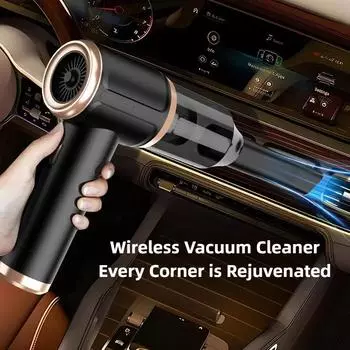 Беспроводной автомобильный пылесос 5-в-1 беспроводной ручной робот-пылесос для уборки автомобилей с сильным всасыванием для автомобильных пылесосов чёрный