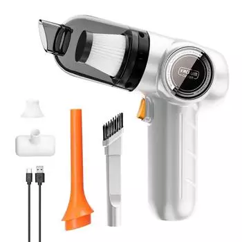 Беспроводной автомобильный пылесос 9000Pa, портативный автомобильный пылесос с сильным всасыванием, домашний и автомобильный пылесос двойного назначения и выдувная бытовая техника чёрный