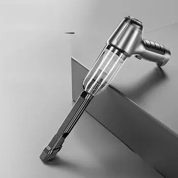 Беспроводной автомобильный пылесос для сухой и влажной уборки с высокой мощностью всасывания, портативный мини-пылесос для использования в автомобиле и дома. Basic black