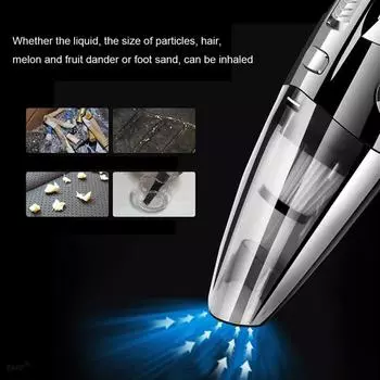 Беспроводной автомобильный пылесос мощный циклонный всасывающий перезаряжаемый ручной пылесос быстрая зарядка для автомобилей дома шерсть домашних животных чёрный