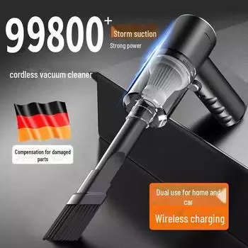 Беспроводной автомобильный пылесос: Ручной мини-пылесос высокой мощности для сухой и влажной уборки дома и в автомобиле. low power