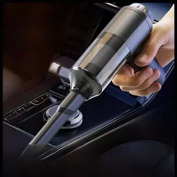 Беспроводной автомобильный пылесос с высокой мощностью всасывания для использования дома и в автомобиле - портативный и мощный мини-пылесос. Chinese packaging чёрный
