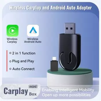 Беспроводной беспроводной адаптер Android Auto Smart Box Plug And Play WiFi Fast Connect Universal для Nissan One Size чёрный