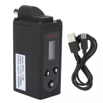 Беспроводной блок питания для татуировки с ЖК-дисплеем 8 В, 10 часов, регулируемое напряжение для татуировки DC