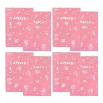 Беспроводной блокнот ICONS Kakao Friends Illustration, Apeach, 8 упаковок, лучший персонаж Кореи