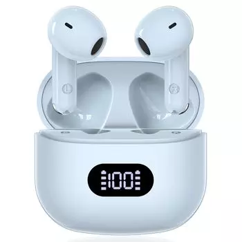 Беспроводной Bluetooth 2025 Новый Bluetooth Звук Длительное Воспроизведение С Шумоподавлением ENC Светодиодный Автоматический Мгновенный Беспроводной Быстрый IPX7 Одиночный Для Наушников, Наушников,