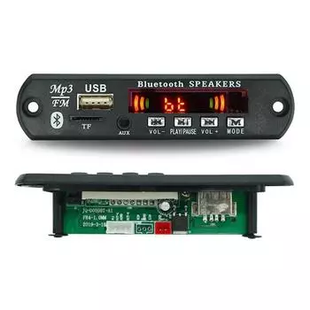 Беспроводной Bluetooth 5.0 5V Mp3 плата автомобильный аудио Usb Tf Fm радио модуль Mp3-плеер с пультом дистанционного управления