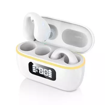 Беспроводной Bluetooth Air Bluetooth No Ear HiFi Sound Fast LCD Bluetooth ENC Noise для наушников, 5.4, проводимость, наушники, наушники-вкладыши, белый