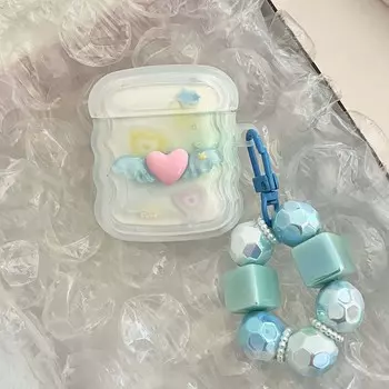 Беспроводной Bluetooth Ангел 3d браслет милый чехол для наушников для Apple Airpods 1 2 Pro 2nd 3 мультфильм любовь блестящая гарнитура зарядное устройство For Airpods Pro 2ND