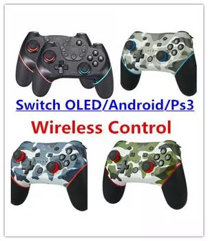 Беспроводной Bluetooth-контроллер для Nintendo Switch Pro, геймпад для Switch OLED/Ps3/Android с 6-осевой ручкой, джойстик для ПК/телефона белый
