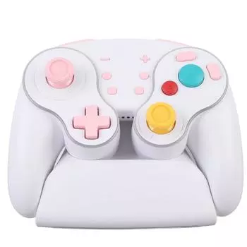 Беспроводной Bluetooth-контроллер с шестью осями гироскопа One Key Turbo RGB механический игровой контроллер для ПК белый